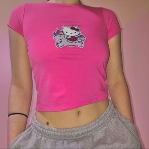 Pink hello kitty baby tee